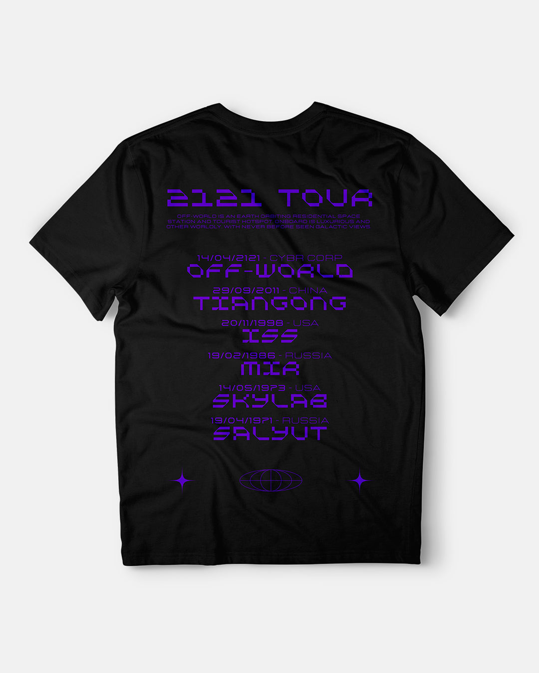 OFF-WORLD TOUR AR T-SHIRT BLACK