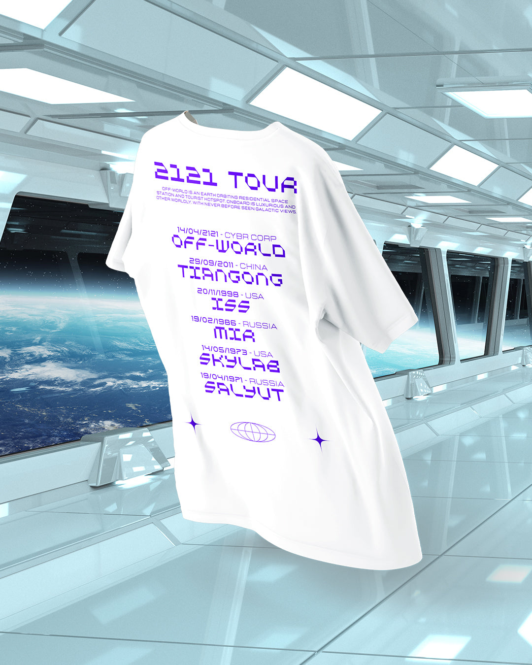 OFF-WORLD TOUR AR T-SHIRT WHITE